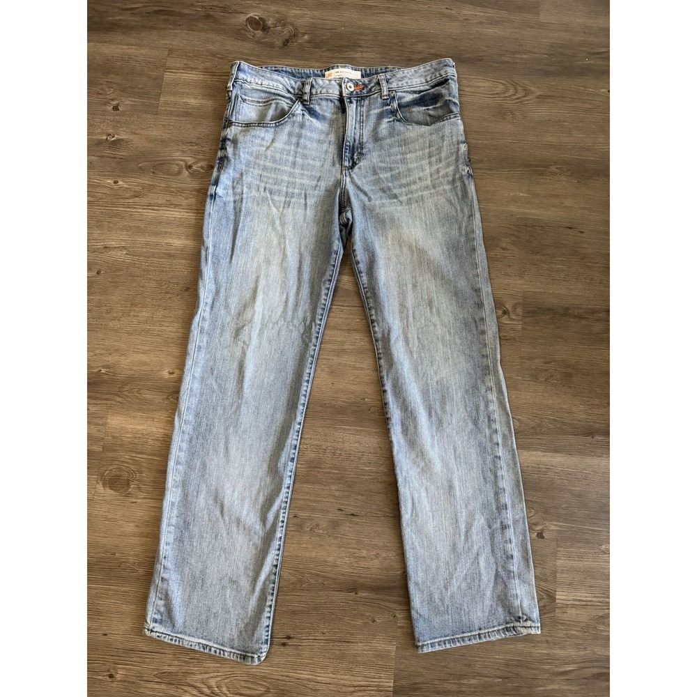 Lee Modern Series L342 Straight Fit Straight Leg Jeans Men's 38x32 Blue Stretch